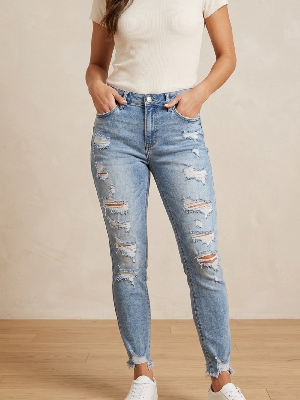 KanCan Kurvy Mid Rise Ankle Skinny Jeans Women's Size 30